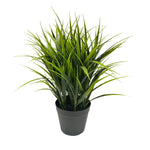 Potted Artificial Grass Plant Dense Green Grass UV Resistant 38cm - close-up view