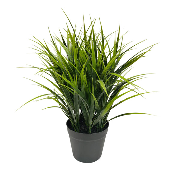Potted Artificial Grass Plant Dense Green Grass UV Resistant 38cm — gallery image 6