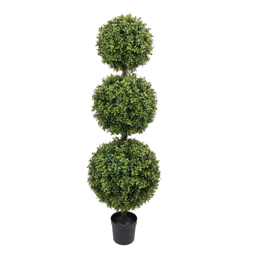 Artificial 3 Ball Topiary Tree 128cm - UV Resistant