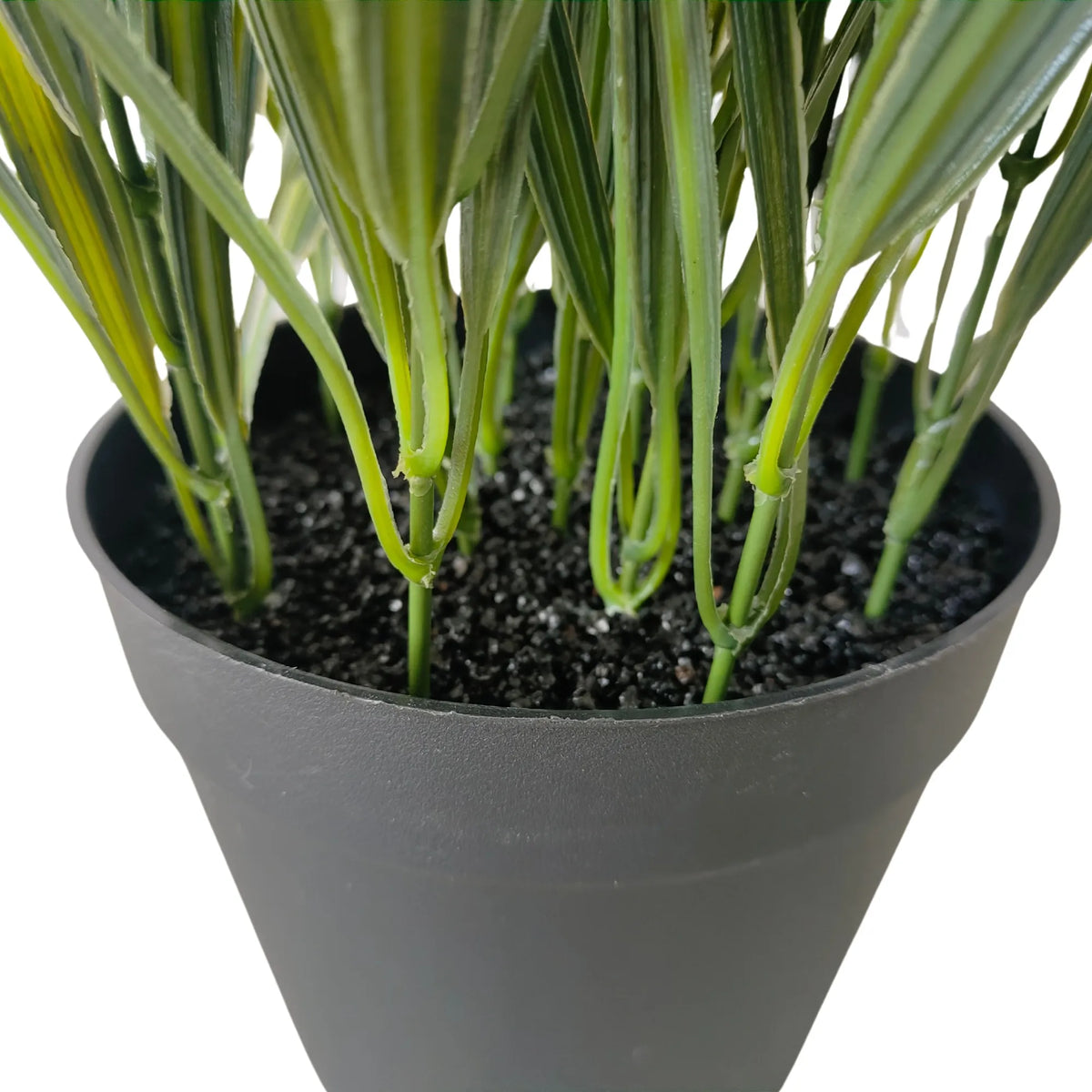 Potted Artificial Grass Plant Dense Green Grass UV Resistant 38cm - overhead view