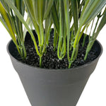 Potted Artificial Grass Plant Dense Green Grass UV Resistant 38cm - overhead view