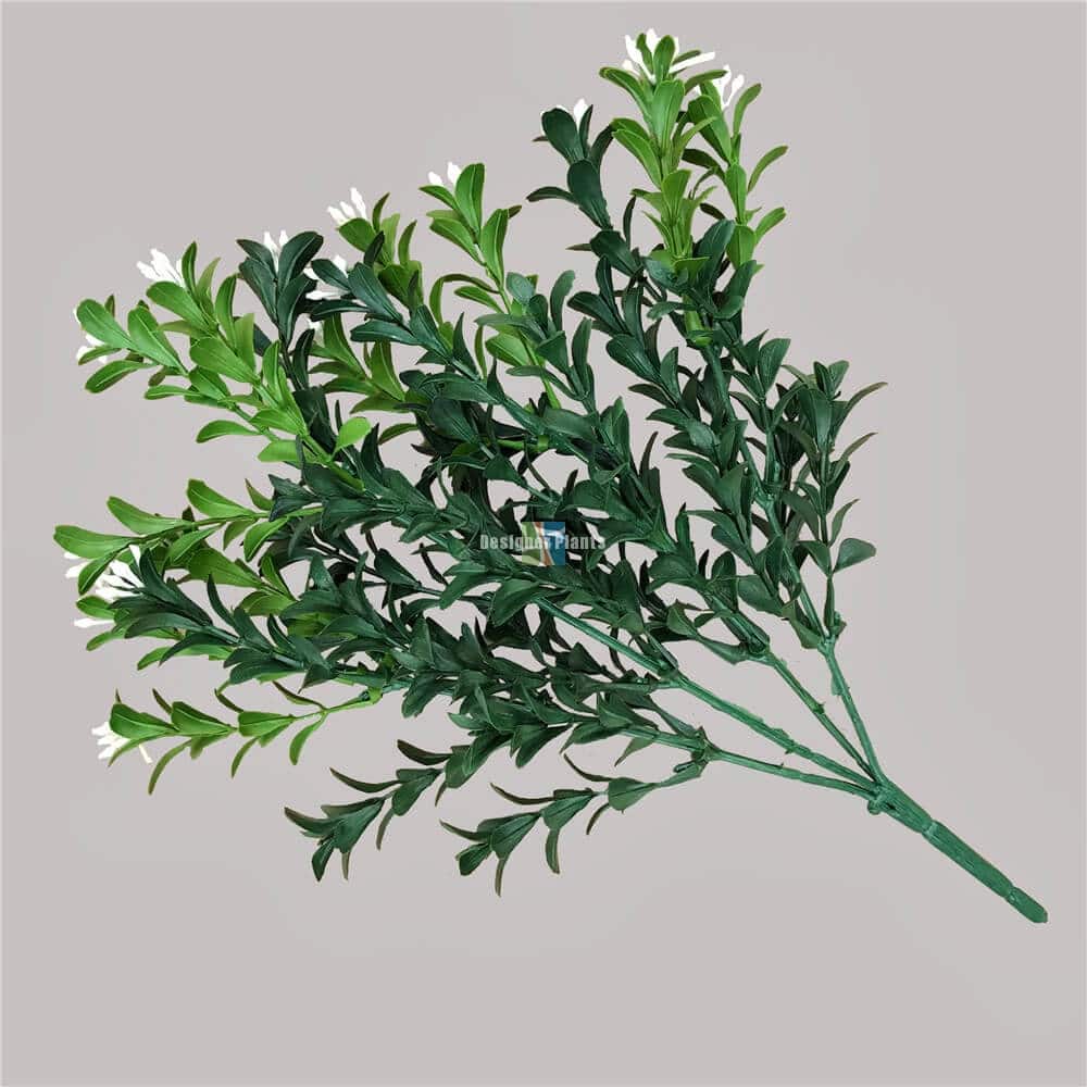 (5 Pack) Artificial Stem Flowering Boxwood Fake Plant 30cm - Designer Vertical Gardens Artificial boxwood stems Artificial flower stems