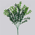 (5 Pack) Artificial Stem Flowering Boxwood Fake Plant 30cm - Designer Vertical Gardens Artificial boxwood stems Artificial flower stems