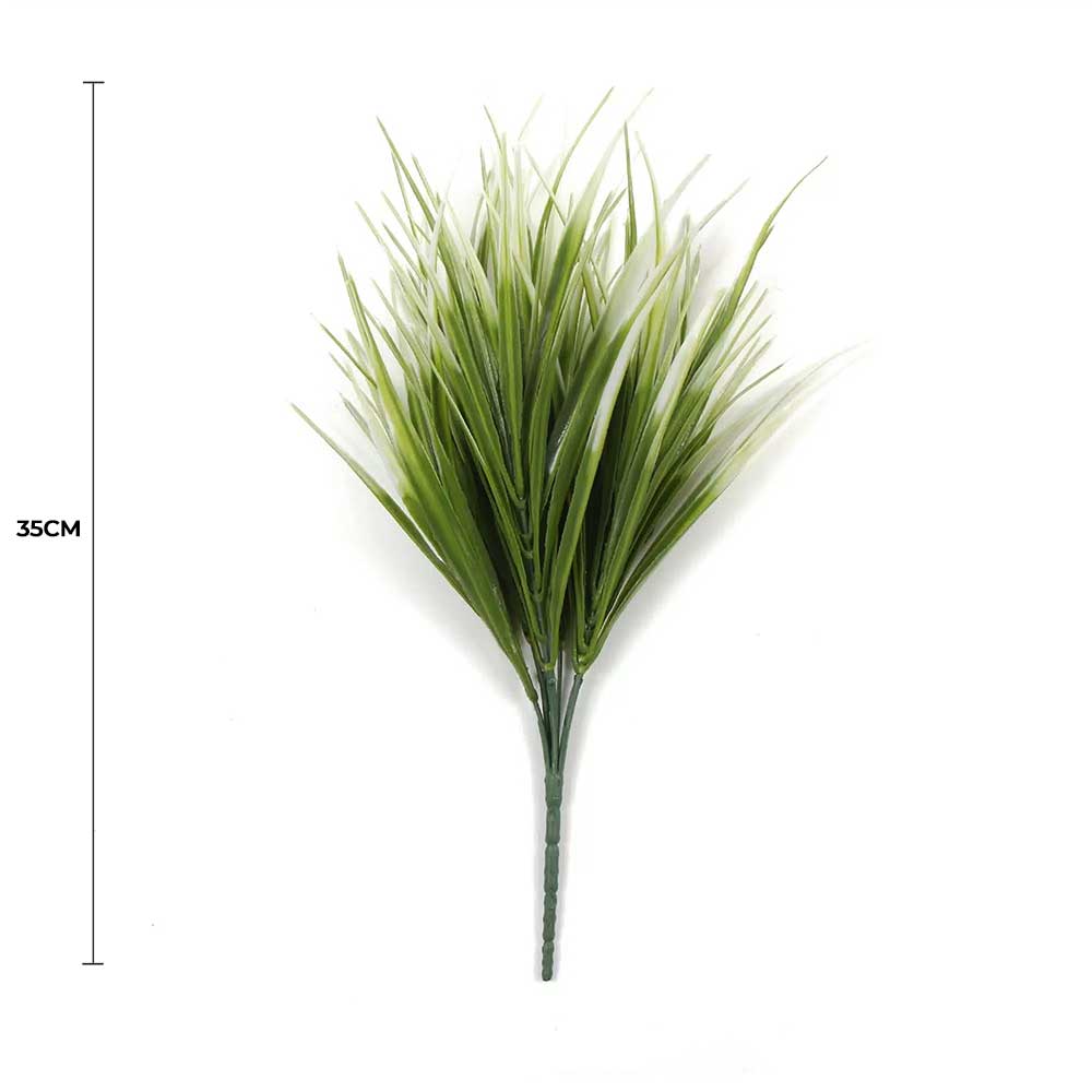 5 Pack - UV White Tipped Artificial Grass Stem - 35cm - Designer Vertical Gardens artificial garden wall plants artificial green wall australia
