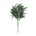 5 - packs Dark Green Tipped Willow Oak Stem UV Resistant 30cm - Designer Vertical Gardens artificial garden wall plants artificial green wall installation