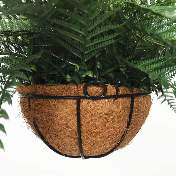 55cm UV Resistant Artificial Fern Hanging Basket - Indoor/Outdoor — gallery image 3