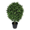 80cm UV Resistant Artificial Topiary Shrub | Compact Faux Hedyotis for Outdoor & Indoor