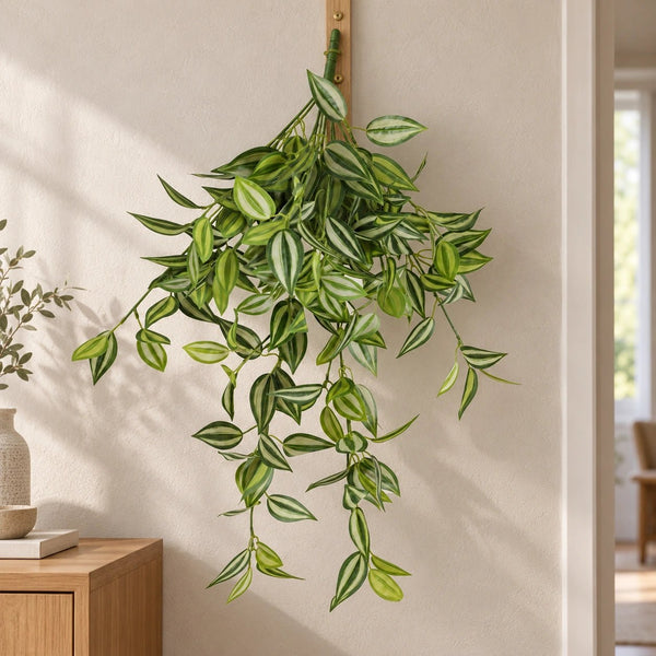 80cm Mixed Philodendron Bush - Artificial Hanging Plant — gallery image 5