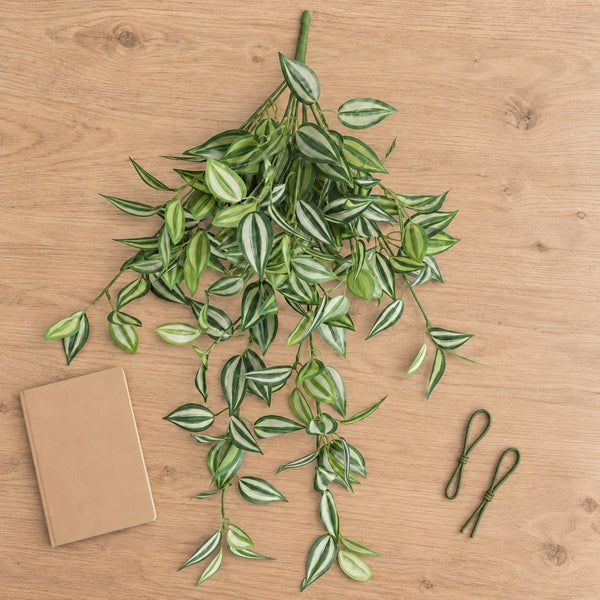 80cm Mixed Philodendron Bush - Artificial Hanging Plant — gallery image 4