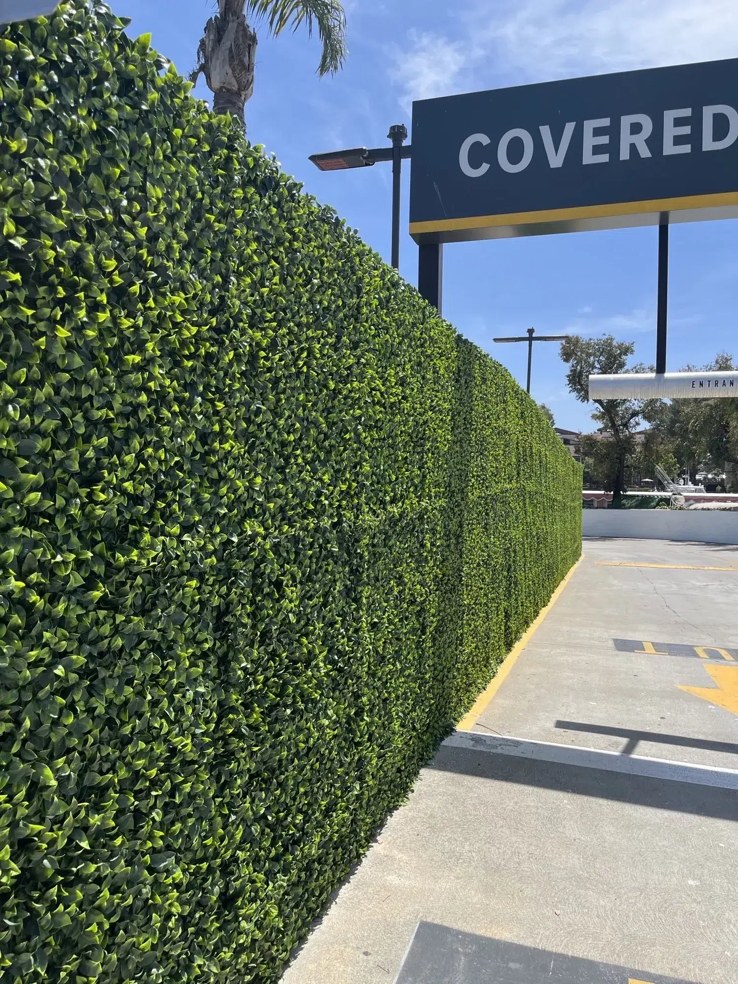 Jasmine Artificial Hedge Panel 1m x 1m – SGS UV Resistant - back view