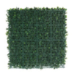 Rear view of the Group 1 Fire Certified Luxury White Lily artificial green wall panel showing the durable interlocking grid backing for easy installation.