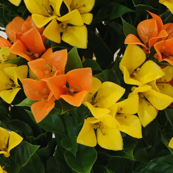 Bougainvillea Bloom Tree – Yellow & Orange Faux Florals (120cm, UV Treated) - image 2