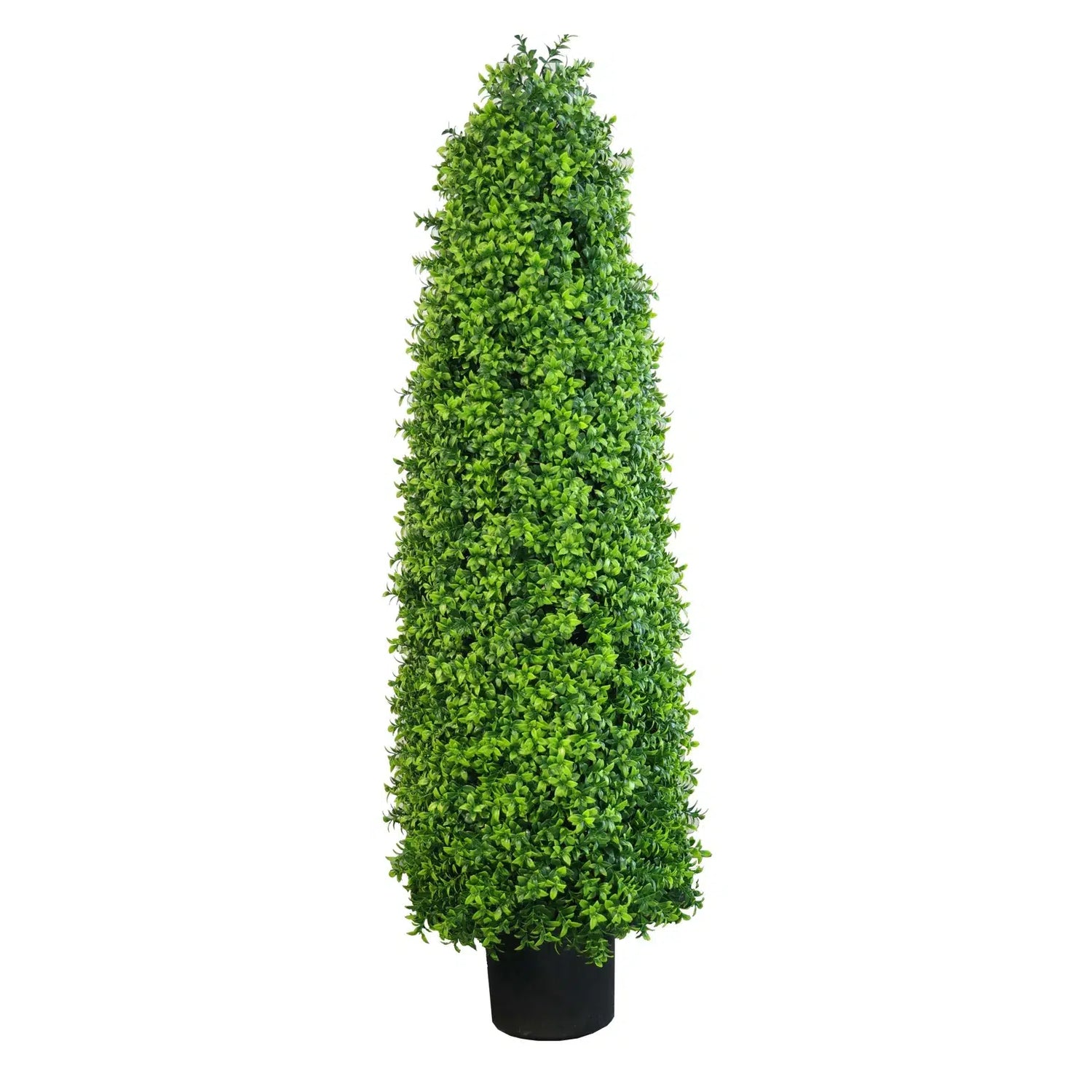 Artificial Boxwood Tree 120cm - UV Resistant Bright Green Buxus - side view