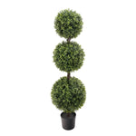 Artificial 3 Ball Topiary Tree 128cm - UV Resistant - Designer Vertical Gardens artificial topiary Artificial Trees
