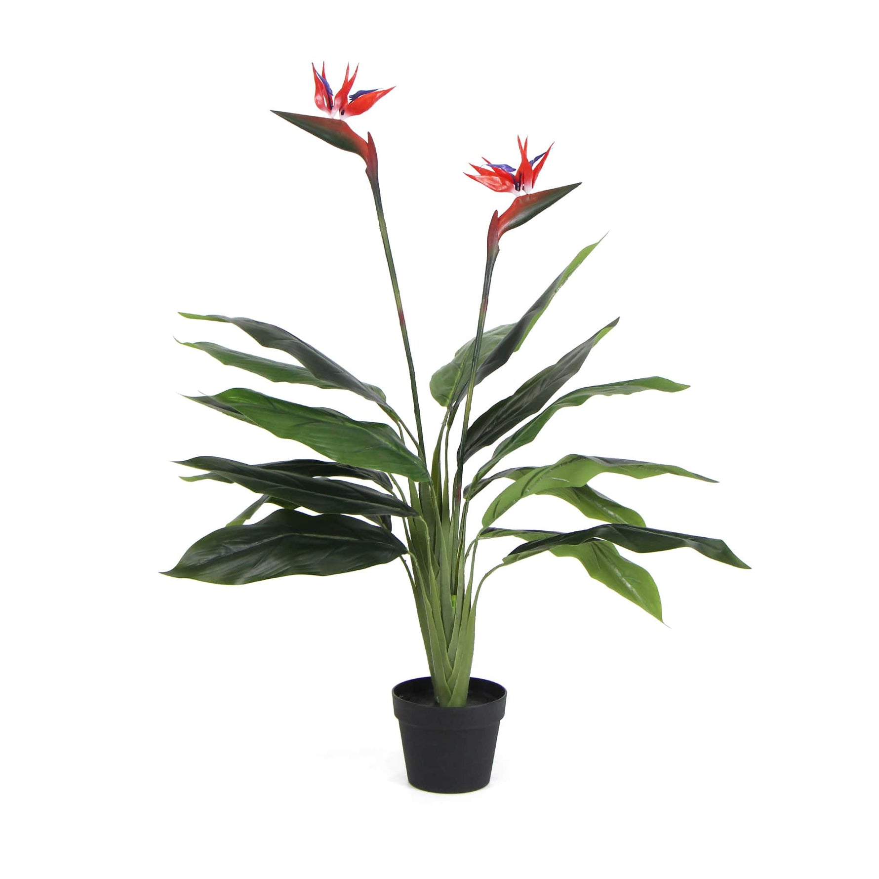 Artificial Bird Of Paradise Plant 110cm (Red Flowers) - Designer Vertical Gardens Artificial Trees Flowering plants