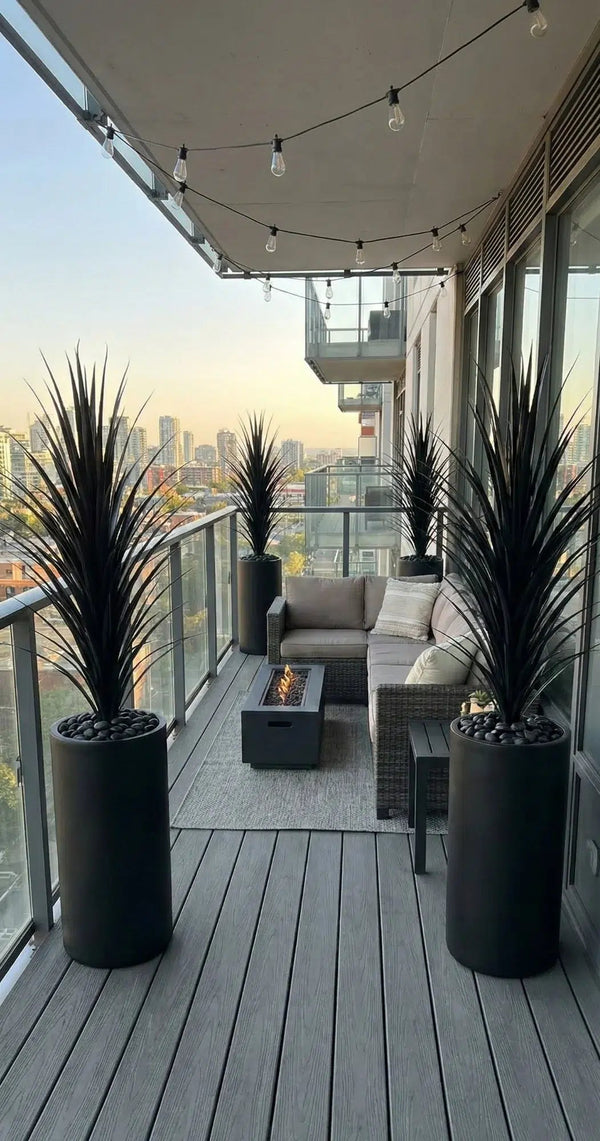 Artificial Black Yucca Grass 115cm - UV Resistant Premium Potted Plant — gallery image 8