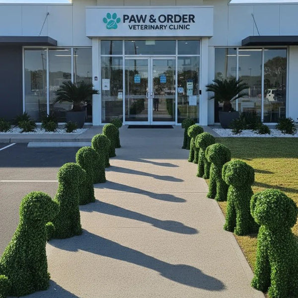 Artificial Boxwood Topiary Dog 60cm UV Resistant - image 6