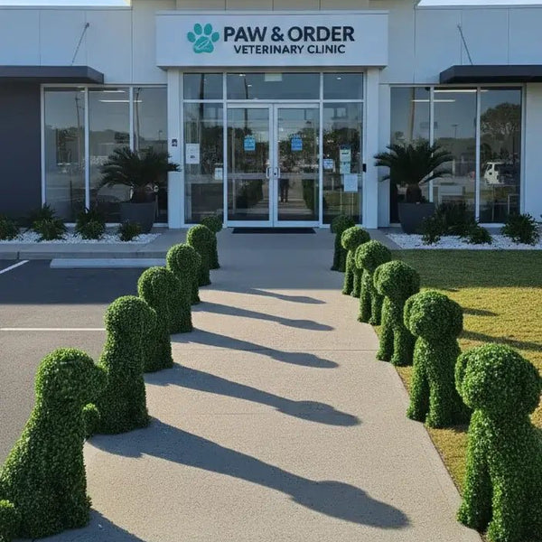 Artificial Boxwood Topiary Dog 60cm UV Resistant - image 13