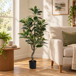 Artificial Bushy Variegated Ficus Tree (Rubber Tree) 120cm - Designer Vertical Gardens Artificial Trees indoor