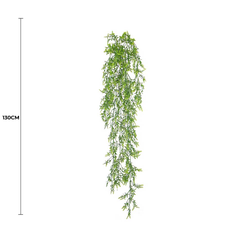 Artificial Dense Hanging Evergreen Plant (Two - Tone) 130cm - Designer Vertical Gardens fake plant stem garland