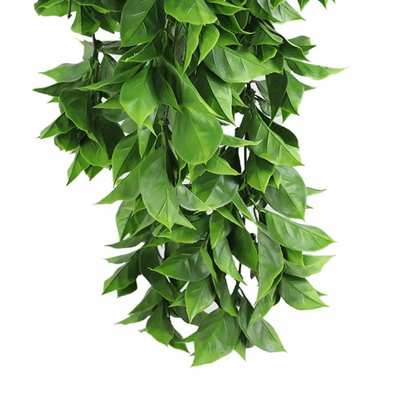 Artificial Dense Hanging Flowering Pothos Bush Vivid Green UV Resistant and Fire Rated 27cm x 72cm — gallery image 4