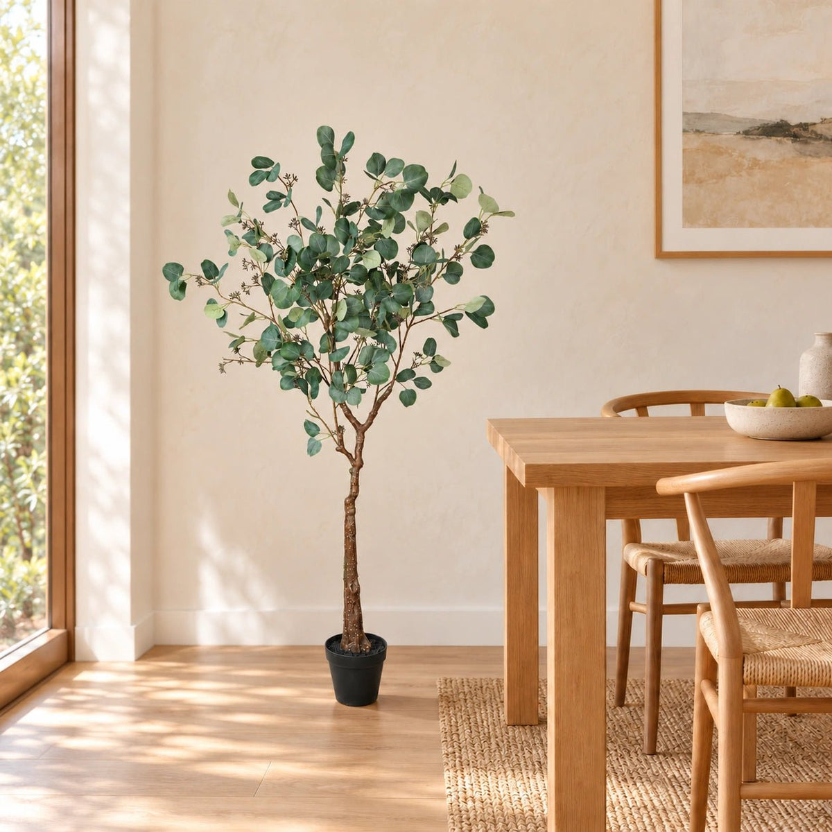 Artificial Eucalyptus Tree (Red Box Eucalyptus Polyanthemos) 150cm - Designer Vertical Gardens Articial Trees Artificial Trees