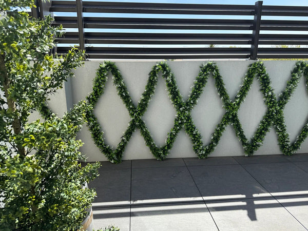 Artificial Extendable Hanging Flowering White Eucalyptus Vine UV Resistant 55cm — gallery image 7