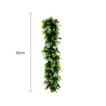 Artificial Extendable Hanging Flowering White Eucalyptus Vine UV Resistant 55cm - Designer Vertical Gardens artificial hanging ferns hanging garland