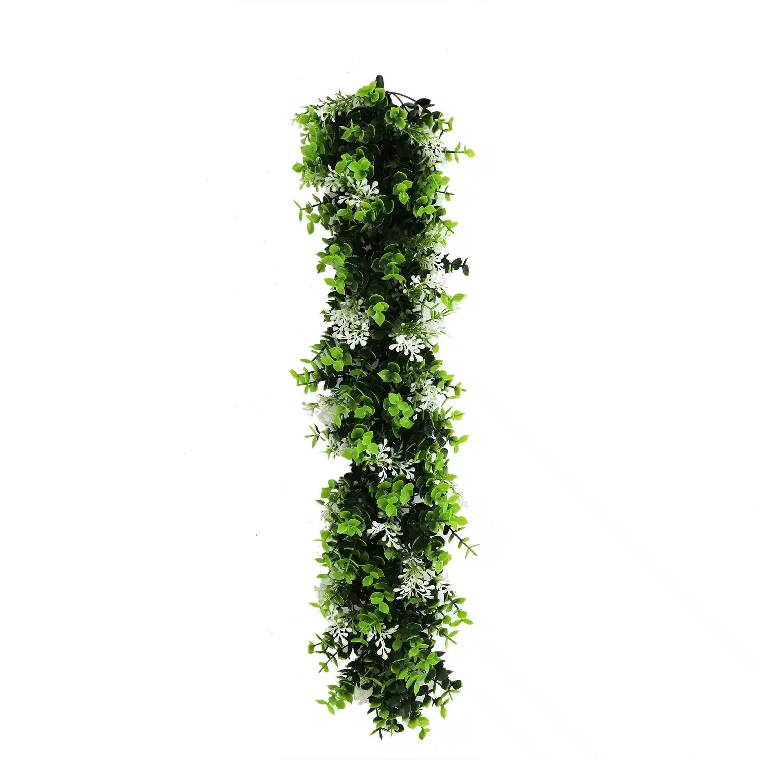 Artificial Extendable Hanging Flowering White Eucalyptus Vine UV Resistant 55cm - Designer Vertical Gardens artificial hanging ferns hanging garland