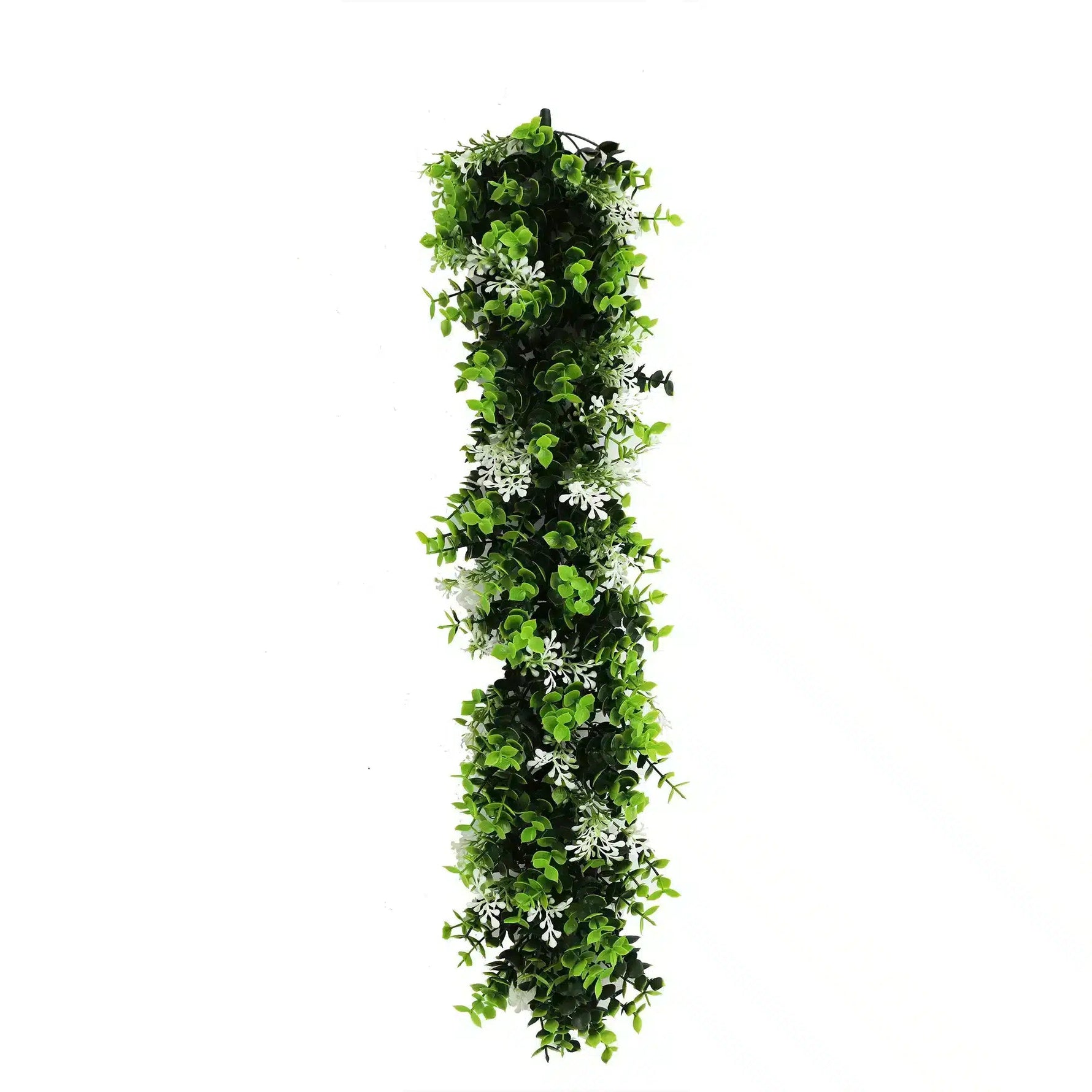 Artificial Extendable Hanging Flowering White Eucalyptus Vine UV Resistant 55cm - Designer Vertical Gardens artificial hanging ferns hanging garland