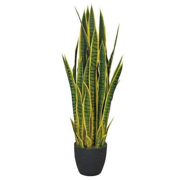 Artificial (faux) Mother in Law Tongue / Yellow Tongue Snake Plant UV Resistant 100CM - image 1