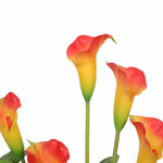 Artificial Flowering White & Orange Peace Lily / Calla Lily Plant 50cm - Designer Vertical Gardens artificial garden wall plants artificial green wall sydney