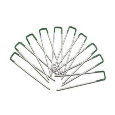 Artificial Grass Roll Pegs / Fake Grass Galvanized Metal Pegs With Green Top 10 Pieces - Designer Vertical Gardens artificial green wall installation Installation Equipment
