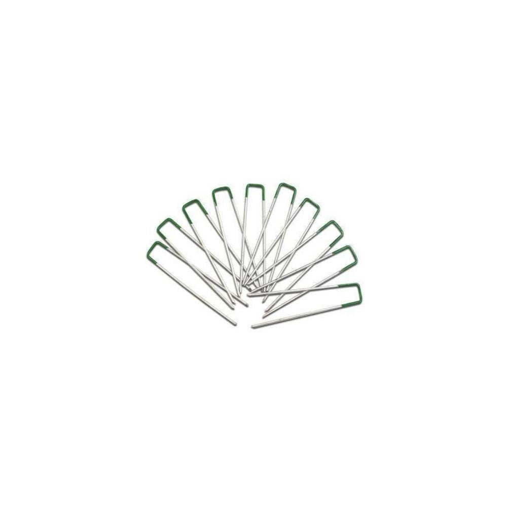 Artificial Grass Roll Pegs / Fake Grass Galvanized Metal Pegs With Green Top 100 Pieces - Designer Vertical Gardens artificial green wall installation Easy install