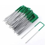 Artificial Grass Roll Pegs / Fake Grass Galvanized Metal Pegs With Green Top 100 Pieces - Designer Vertical Gardens artificial green wall installation Easy install