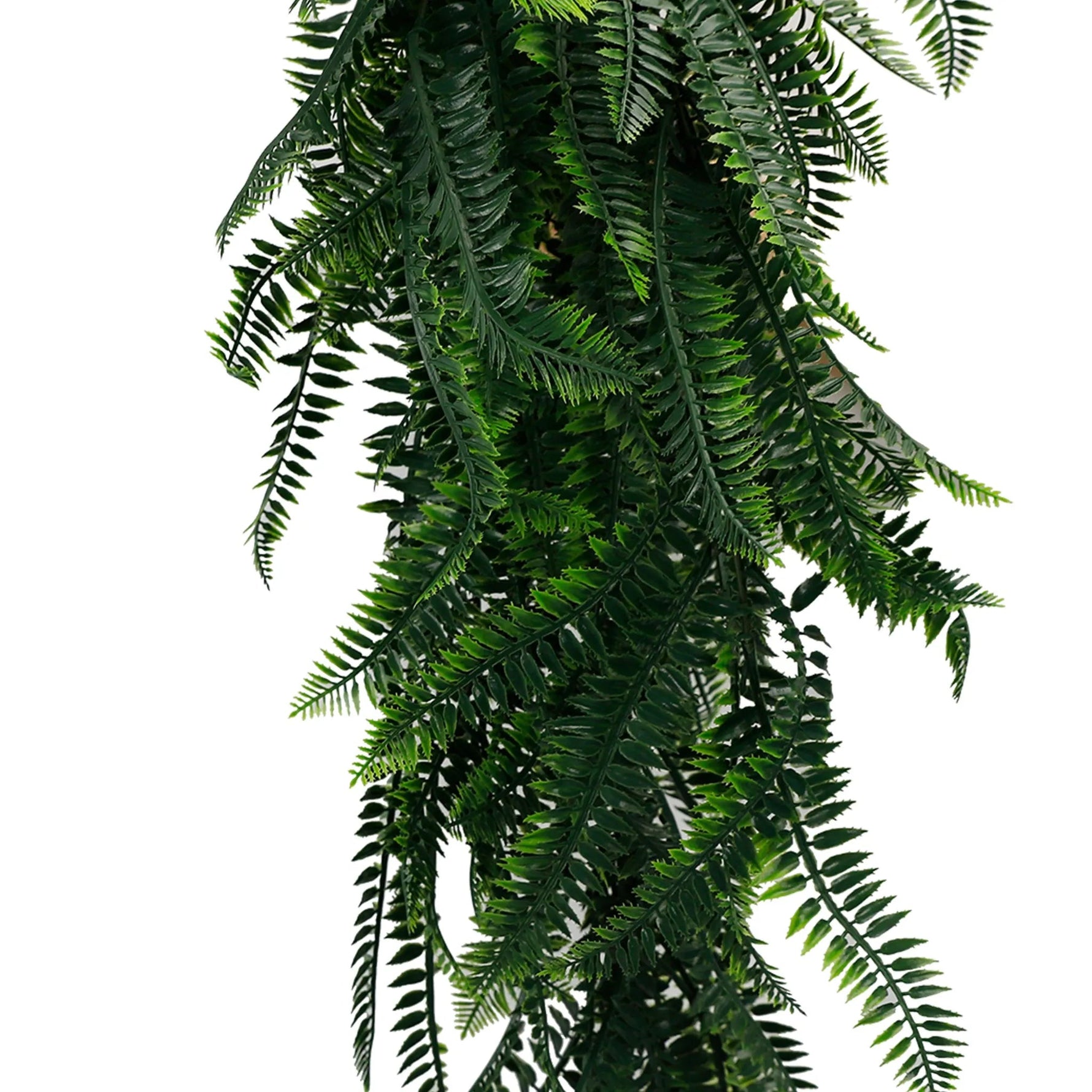 Artificial Hanging Boston Fern Garland – UV Resistant & Fire Rated (27cm x 84cm) - Designer Vertical Gardens artificial hanging ferns hanging fern
