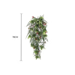 Artificial Hanging Christmas Myrtle And Flowering Holly UV Resistant 78cm - Designer Vertical Gardens artificial flower backdrop Artificial flower bouquet