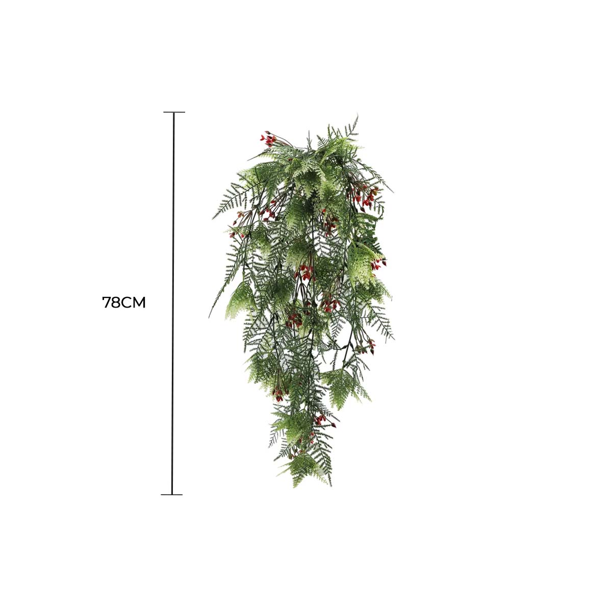 Artificial Hanging Christmas Myrtle And Flowering Holly UV Resistant 78cm - Designer Vertical Gardens artificial flower backdrop Artificial flower bouquet