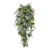 Artificial Hanging Christmas Myrtle And Flowering Holly UV Resistant 78cm