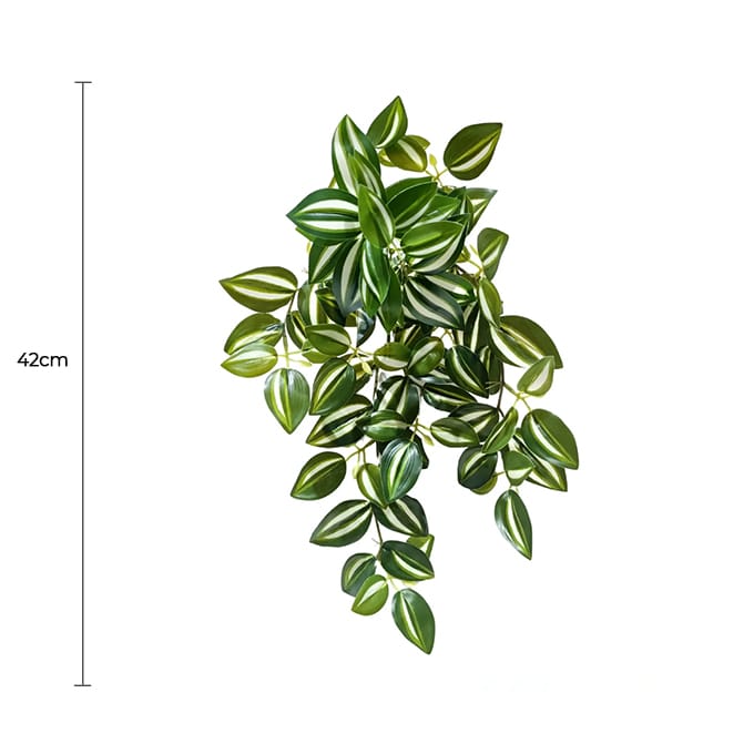 Artificial Hanging / Draping Tradescantia Zebrina 42cm - Designer Vertical Gardens artificial hanging basket artificial hanging fern plant
