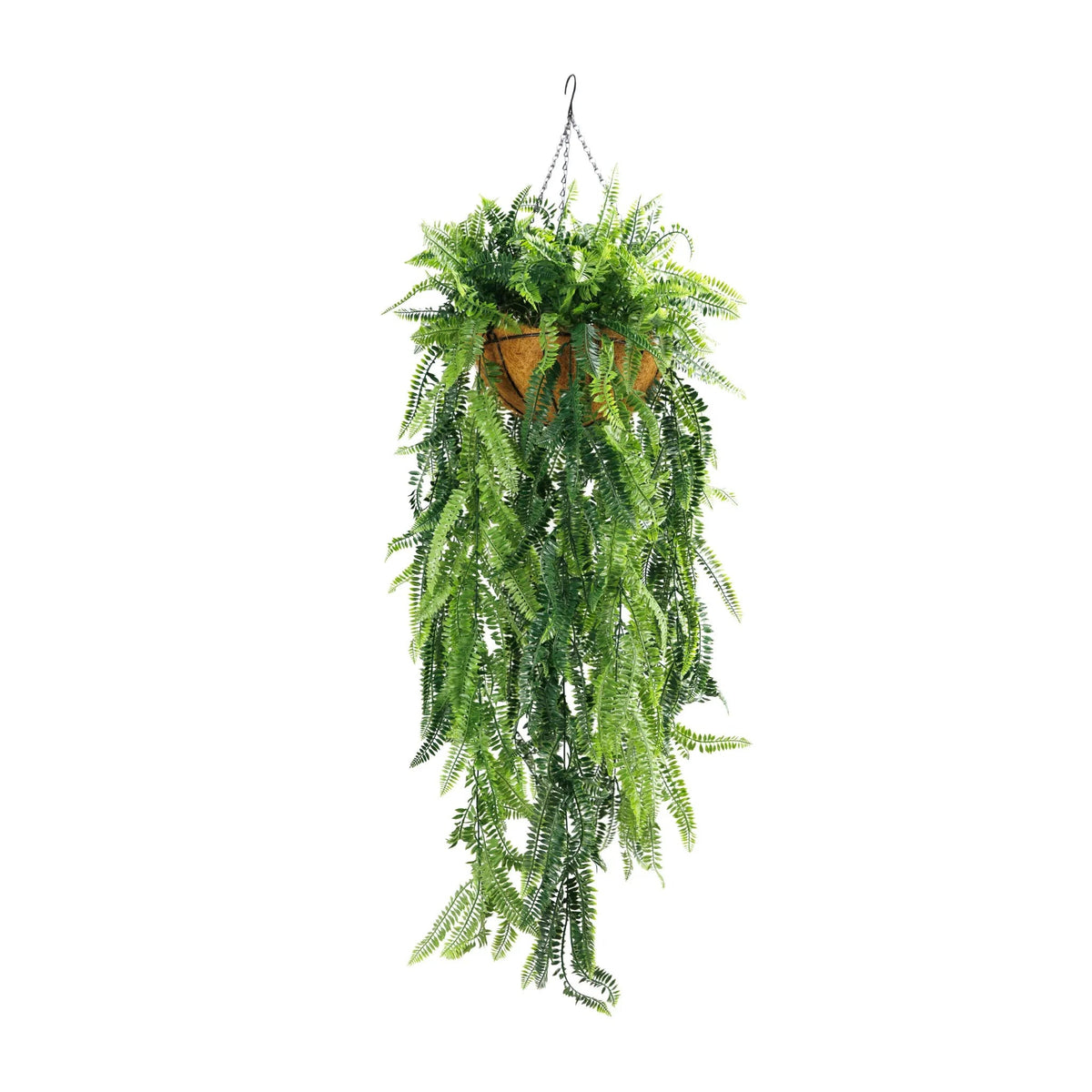 Artificial Hanging Fern Display – UV Resistant (45cm x 125cm) — gallery image
