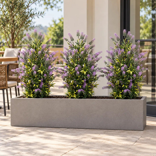 Artificial Lavender Topiary Tree 73cm - UV Resistant — gallery image 7