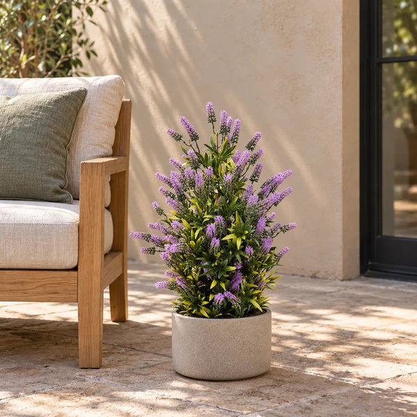 Artificial Lavender Topiary Tree 73cm - UV Resistant — gallery image 6