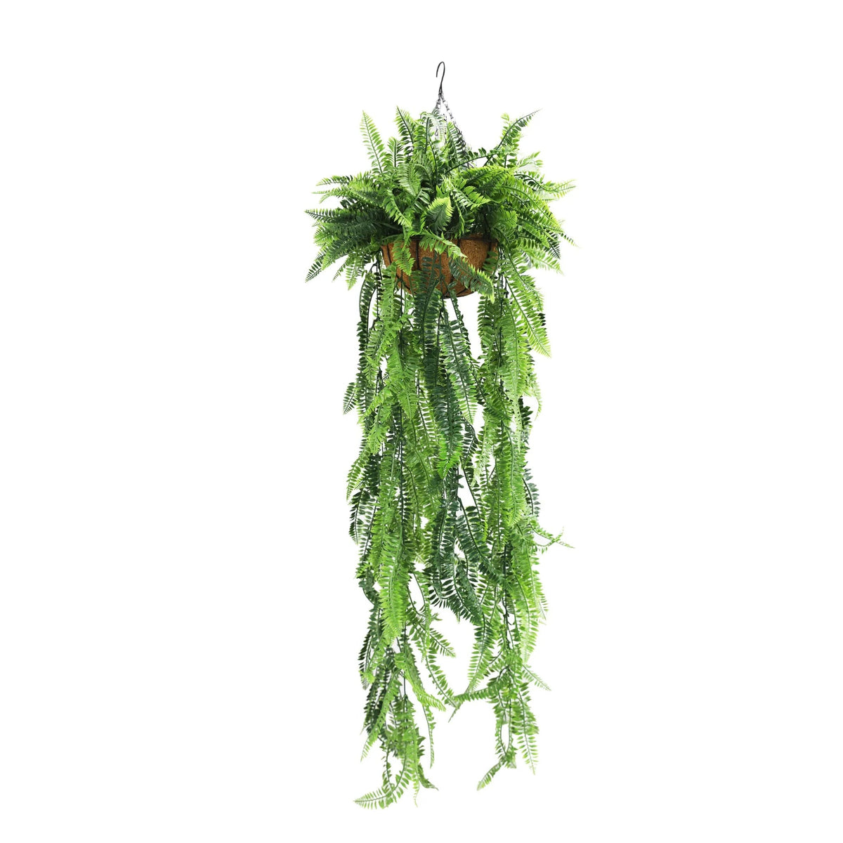 Artificial Lush Fern Hanging Basket UV Resistant (35cm x 125cm) — gallery image