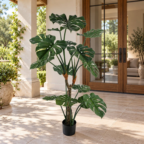 Artificial Monstera Floor Plant – Split Leaf UV Resistant (150cm) — gallery image 7