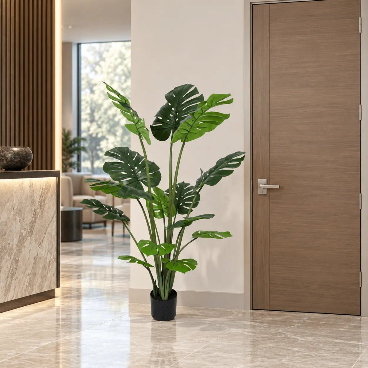 Artificial Monstera Tree 150cm - Premium Potted Split Leaf Plant - Designer Vertical Gardens Artificial Trees Artificial Trees for Commercial Properties