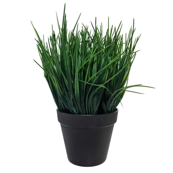 Artificial Ornamental Potted Dense Green Grass UV Resistant 30cm (Overstock Clearance) — gallery image 3