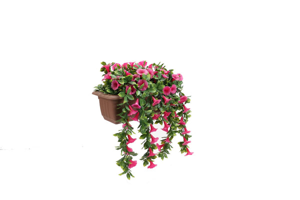Artificial Pink Petunia Window Box Planter 50cm - UV Resistant Draping Flowers — gallery image 5