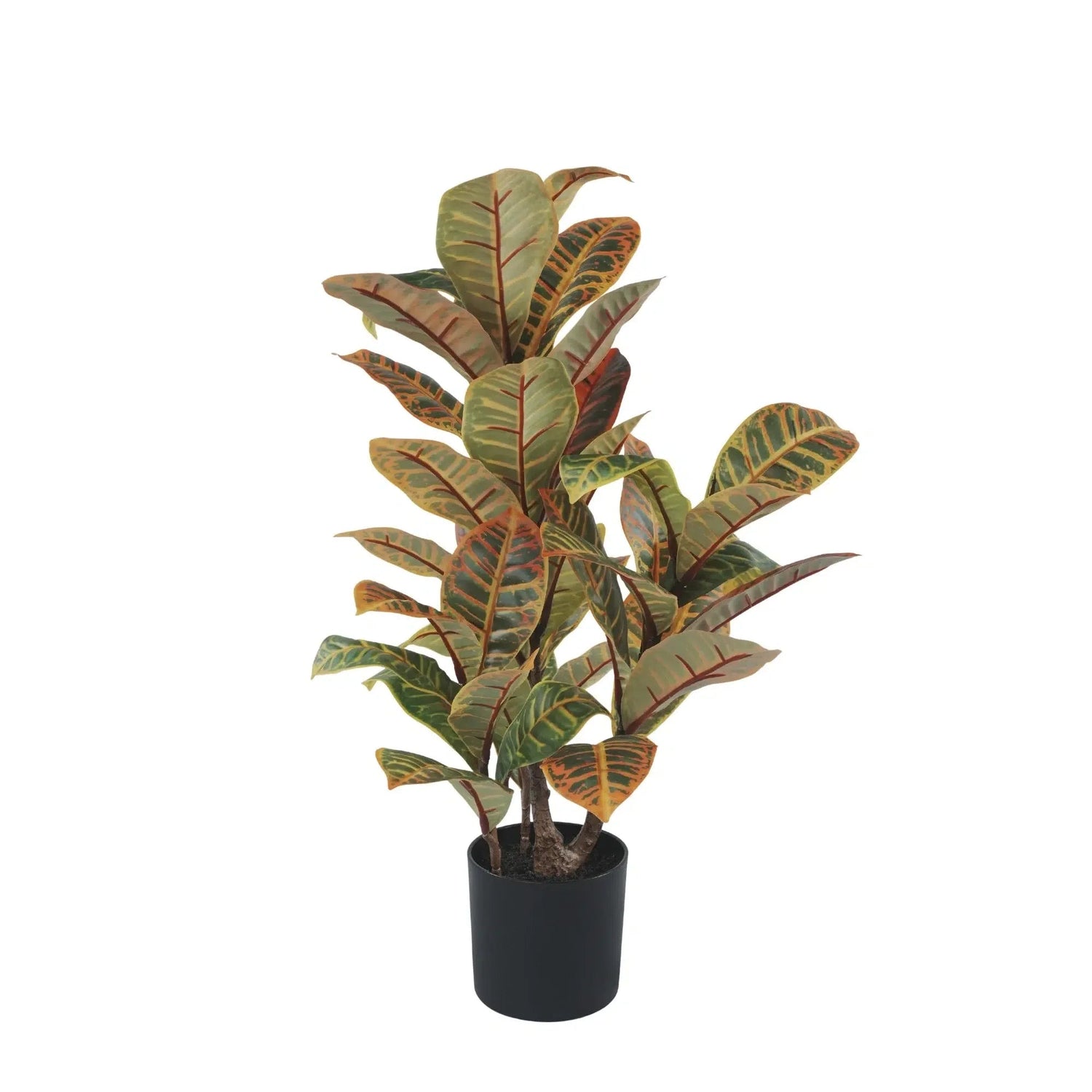 Artificial Potted Flaming Zebra Croton Plant - Designer Vertical Gardens artificial vertical garden plants green wall