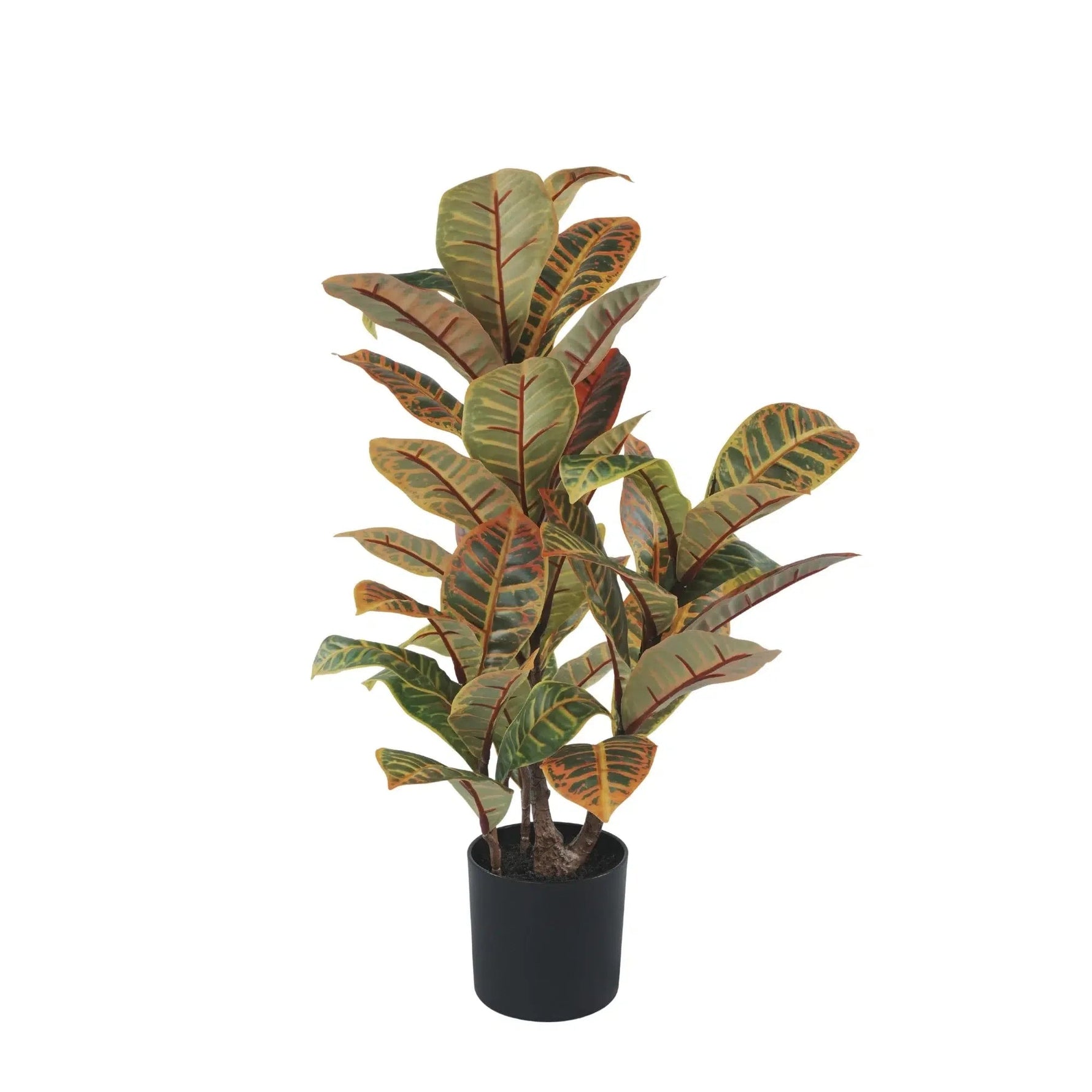 Artificial Potted Flaming Zebra Croton Plant - Designer Vertical Gardens artificial vertical garden plants green wall